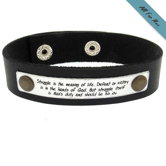 Personalized Leather Bracelet 