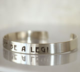 custom deep engraved silver bracelet