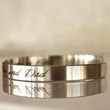 durable engraved silver bracelet from dad