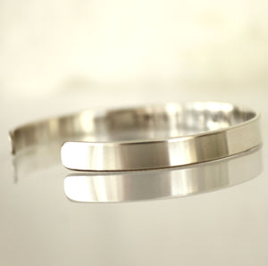 925 Sterling silver smooth cuff bracelet