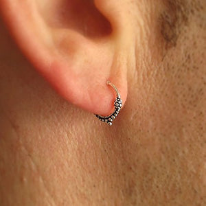Non Pierced Earring, Mens Single Hoop Earring, Barbell earring