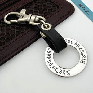 Personalized Leather Keychain, Monogrammed Keychain, Groomsmen