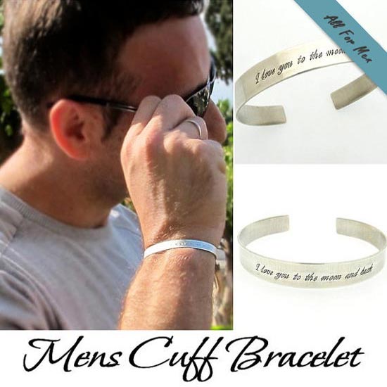 Mens Sterling Silver Rustic Cuff Bracelet, Personalized Guy Gift, Mens Jewelry, Man Bracelet, Silver Cuff, Guy popular Jewelry, Fathers Day Gift