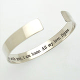 secret message engraved bracelet