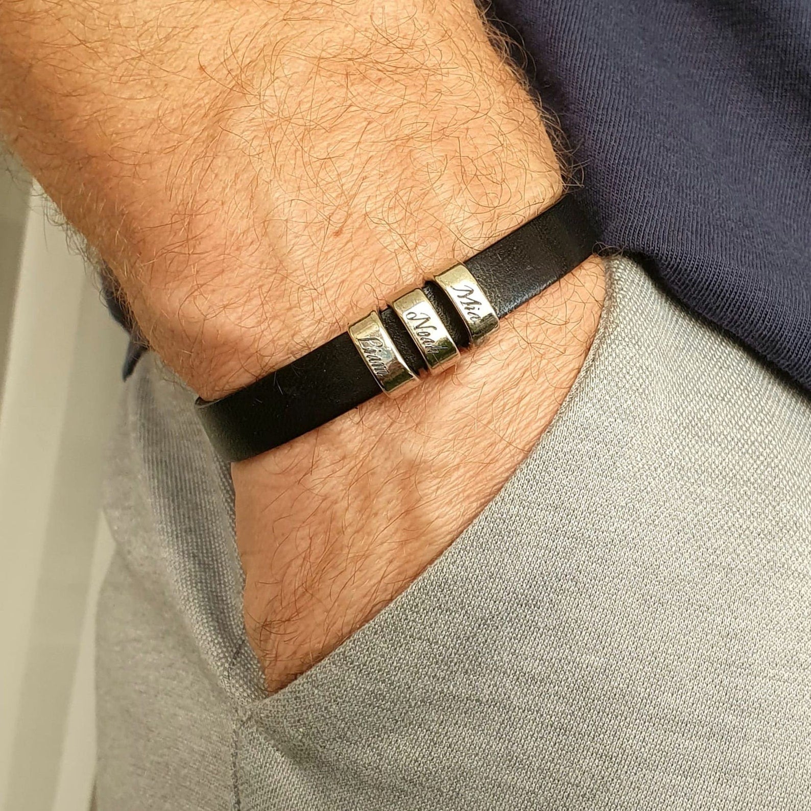 New Dad Bracelet With Baby Name