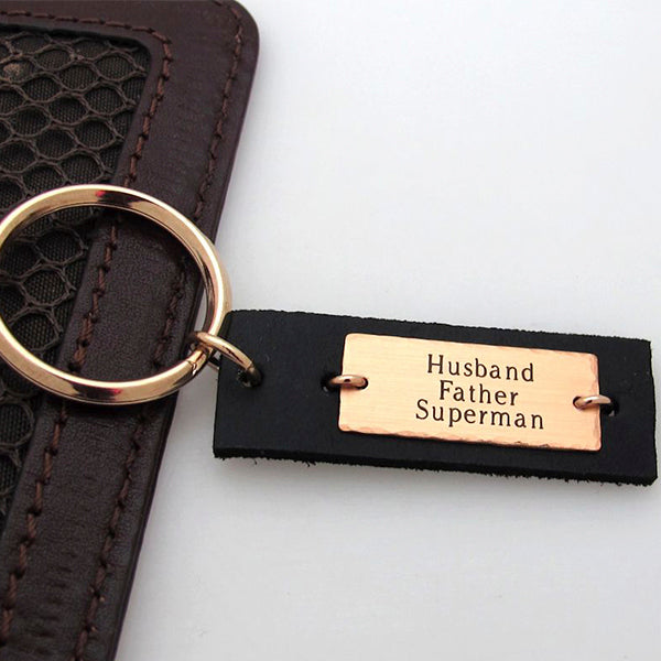 Personalized Leather Keychain Wallet-card Holder 